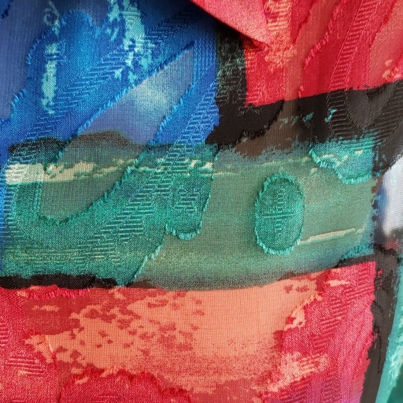 NWT c.l.o.t.h.e.s. BUTTON DOWN SHEER TOP - Picture 8 of 8